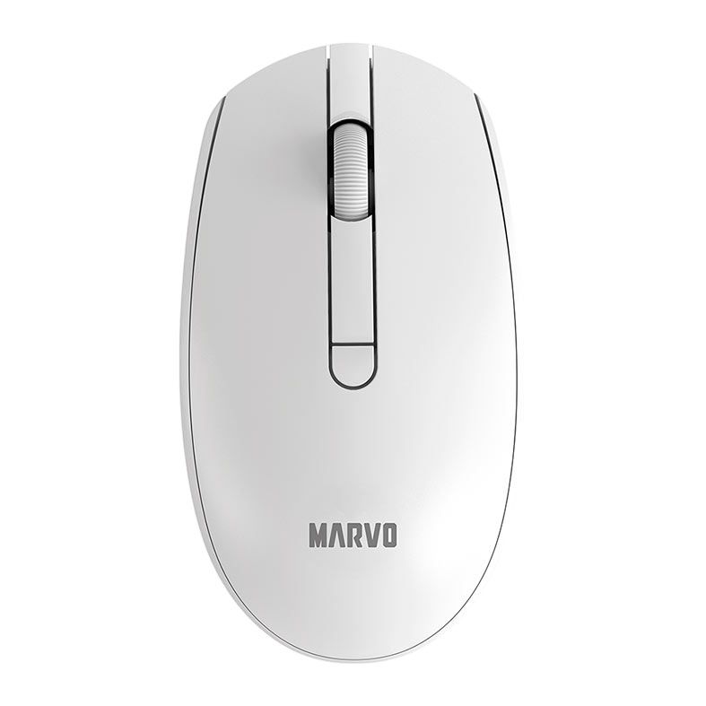 Kit Teclado e Mouse Marvo WS005, ABNT2, 1600PI, Wireless, Branco, WS005-WH-PT