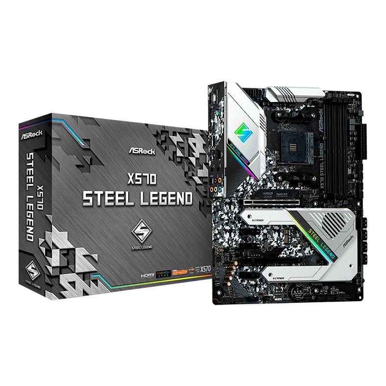 Placa Mae ASRock X570 Steel Legend DDR4 Socket AM4 Chipset AMD X570