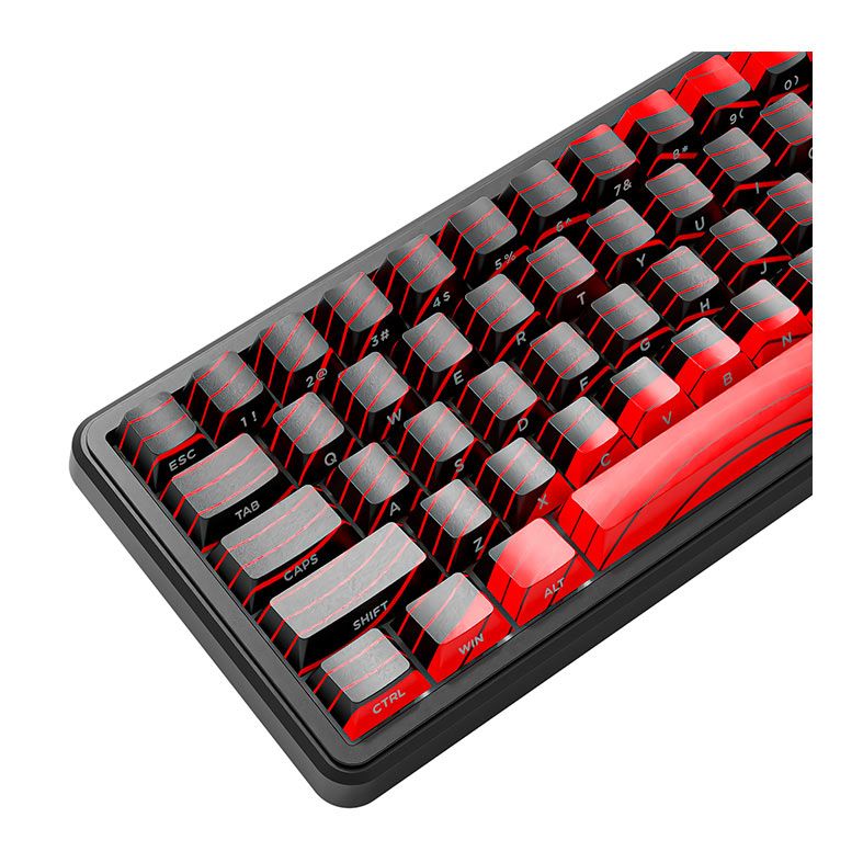Teclado Mecanico Attack Shark X65Pro HE, RGB, 8K, Switch Magnetico Linear, Wireless, Vermelho e Preto, X65-PRO-HE-RED
