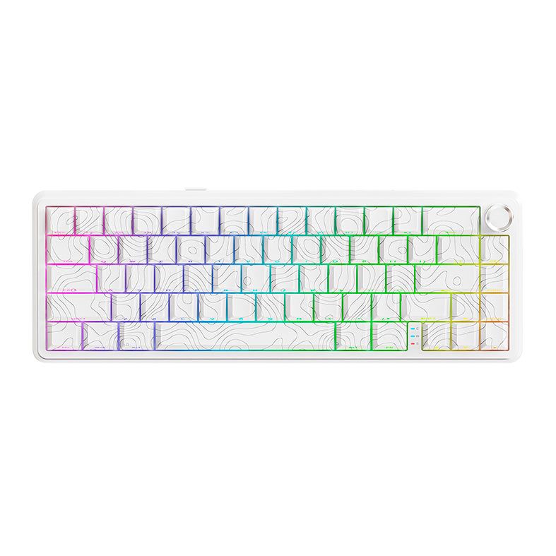 Teclado Mecanico Attack Shark X65Pro HE, RGB, 8K, Switch Magnetico Linear, Wireless, Branco, X65-PRO-HE-WHITE