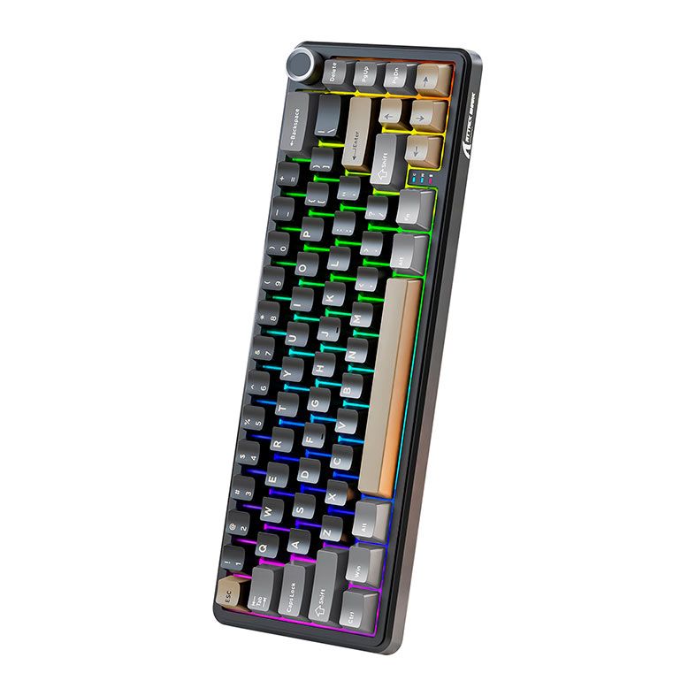 Teclado Mecanico Attack Shark X66, RGB, Switch Strawberry, Tri-Mode, Preto, X66-BLACK