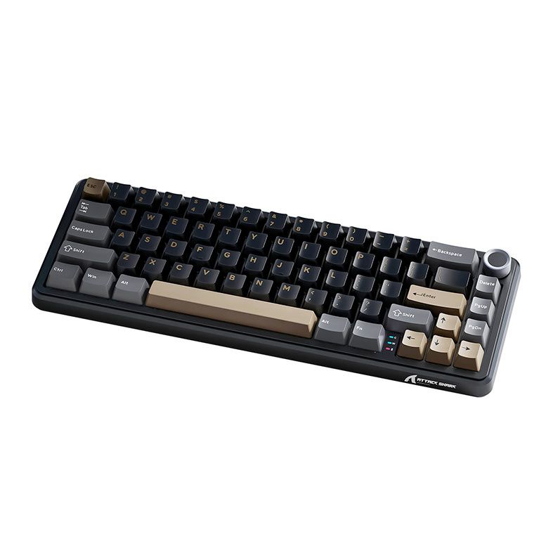 Teclado Mecanico Attack Shark X66, RGB, Switch Strawberry, Tri-Mode, Preto, X66-BLACK