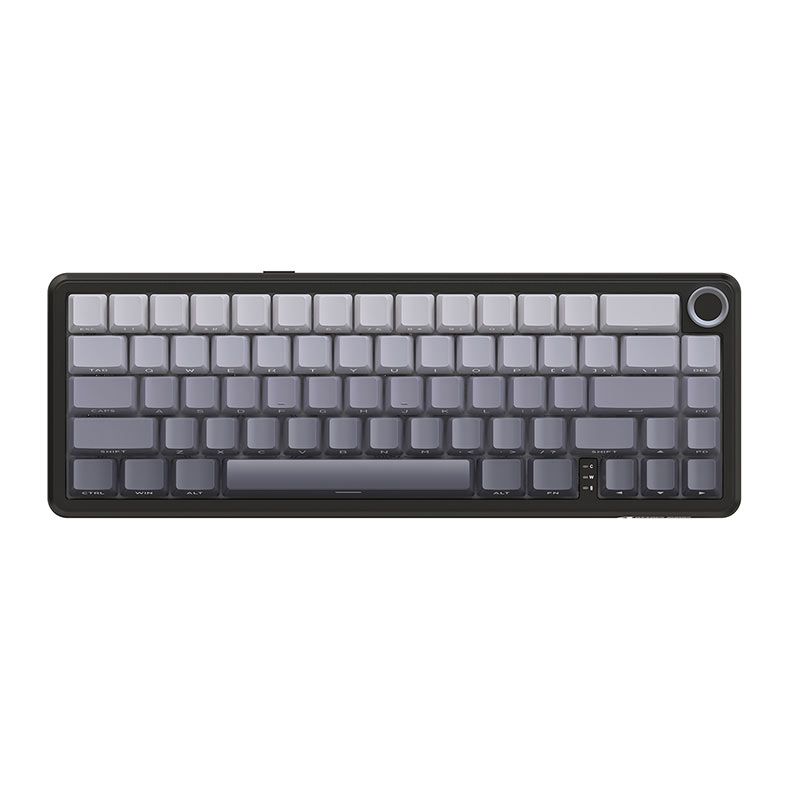 Teclado Mecanico Attack Shark X66, RGB, Switch Strawberry, Tri-Mode, Cinza, X66-GREY
