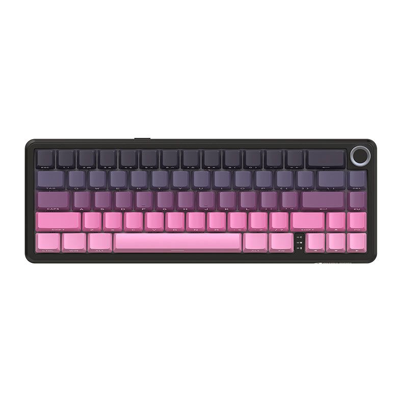 Teclado Mecanico Attack Shark X66, RGB, Switch Strawberry, Tri-Mode, Rosa, X66-PINK