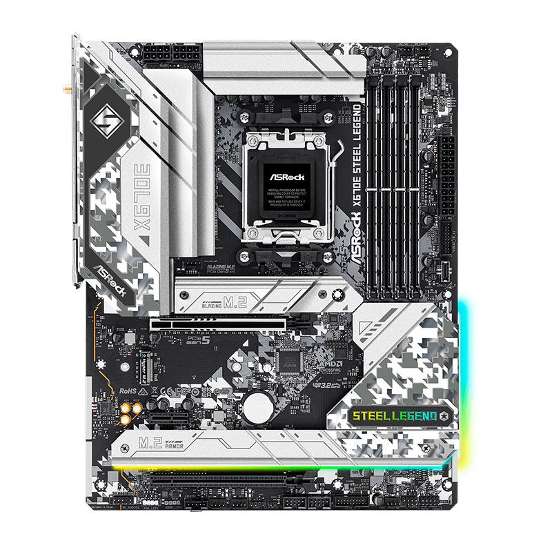 Placa Mae ASRock X670E Steel Legend, DDR5, Socket AM5, ATX, Chipset AMD X670, X670E-STEEL-LEGEND
