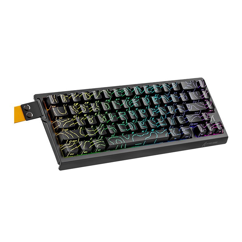 Teclado Magnetico Attack Shark X68PRO HE, RGB, Switch Magnetico Linear, Tri-Mode, Black Contours, X68-HE-PRO-BLACK-CONTOURS