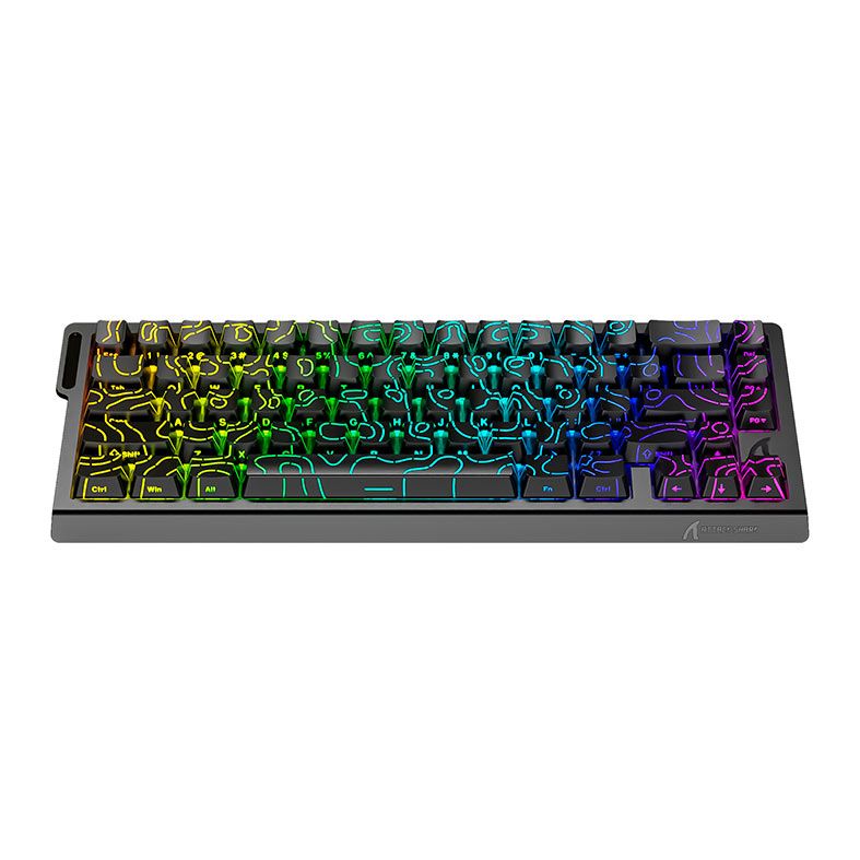 Teclado Magnetico Attack Shark X68PRO HE, RGB, Switch Magnetico Linear, Tri-Mode, Black Contours, X68-HE-PRO-BLACK-CONTOURS
