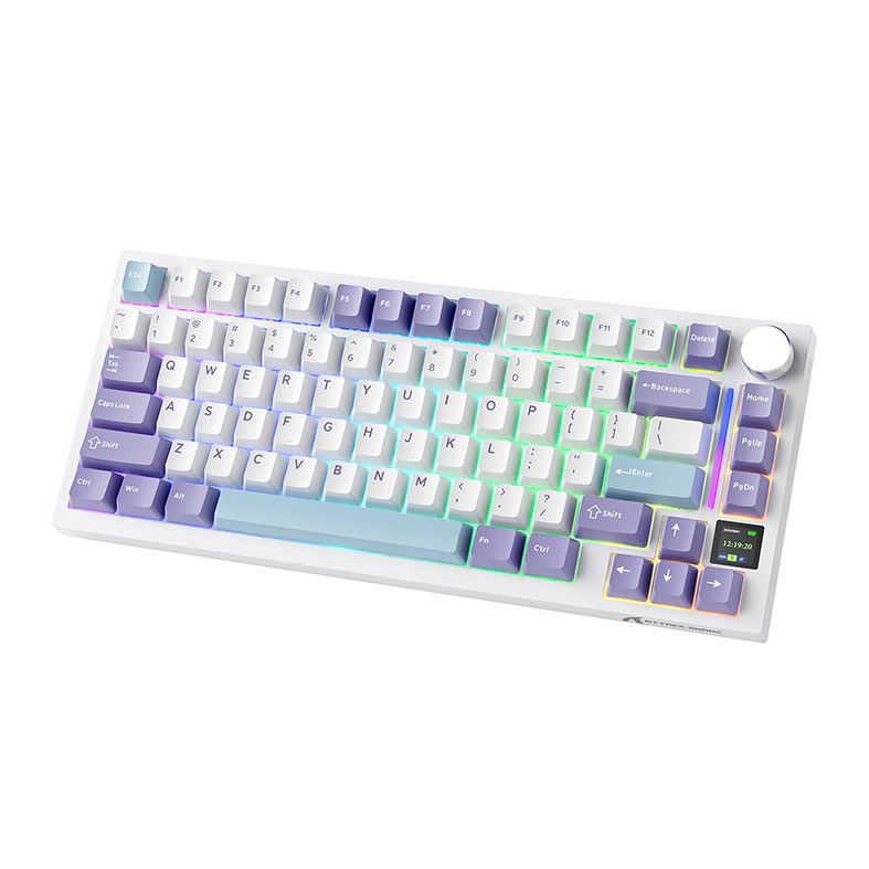 Teclado Mecanico Attack Shark X820 Ultra, RGB, Switch Flying Fish, Tri-Mode, Star White, X820-ULTRA-STAR-WHITE