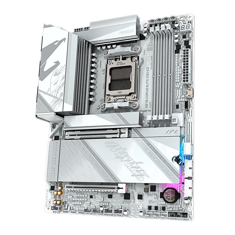 Placa Mae Gigabyte X870 Aorus Elite X3D ICE, DDR5, Socket AMD AM5, ATX, Chipset AMD X870, X870-A-ELITE-X-ICE