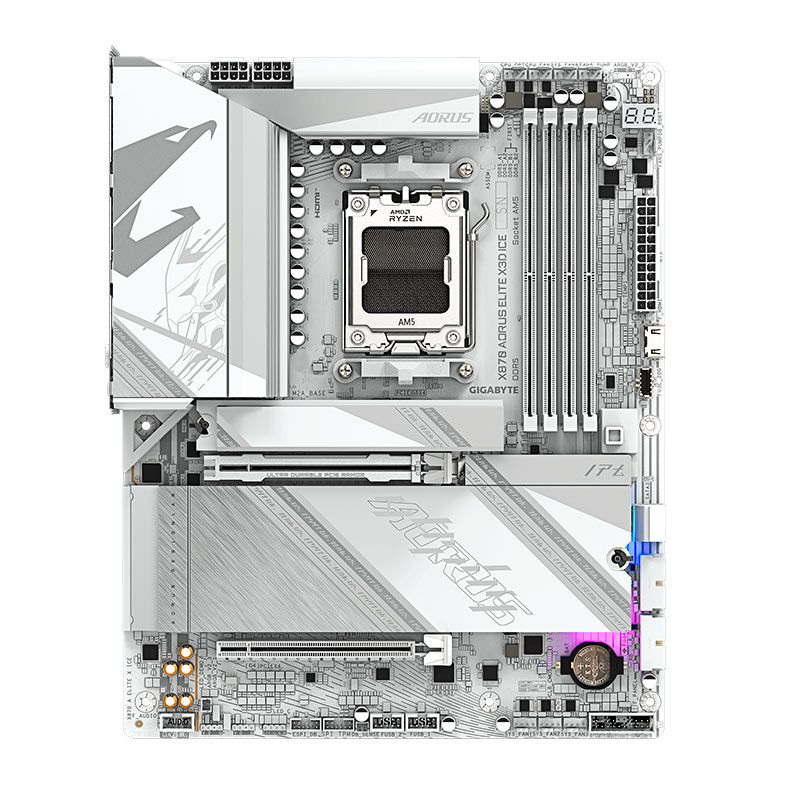 Placa Mae Gigabyte X870 Aorus Elite X3D ICE, DDR5, Socket AMD AM5, ATX, Chipset AMD X870, X870-A-ELITE-X-ICE