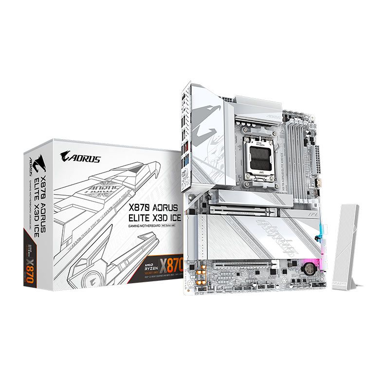 Placa Mae Gigabyte X870 Aorus Elite X3D ICE, DDR5, Socket AMD AM5, ATX, Chipset AMD X870, X870-A-ELITE-X-ICE