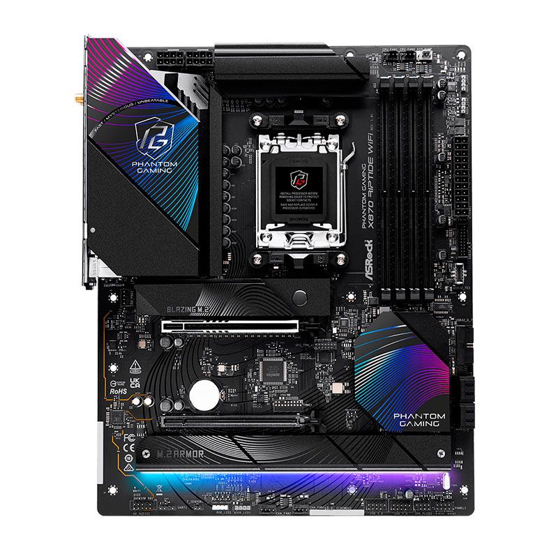 Placa Mae AsRock X870 Riptide WiFi, DDR5, Socket AM5, ATX, Chipset AMD X870, X870-RIPTIDE-WIFI