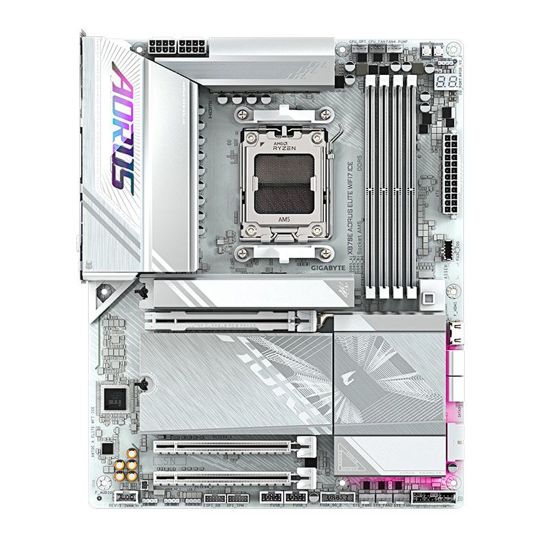 Placa Mae Gigabyte X870E Aorus Elite Wifi7 Ice, DDR5, Socket AMD AM5, ATX, Chipset AMD X870, X870E-A-ELITE-WF7-ICE