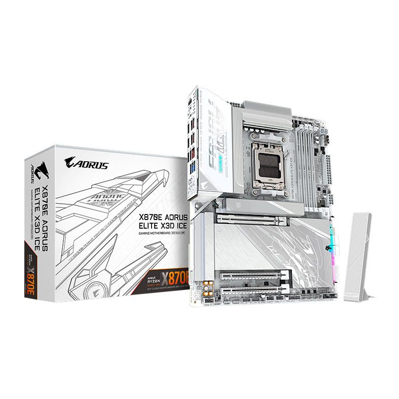 Placa Mae Gigabyte X870E Aorus Elite X3D ICE, DDR5, Socket AMD AM5, ATX, Chipset AMD X870E, X870E-A-ELITE-X-ICE