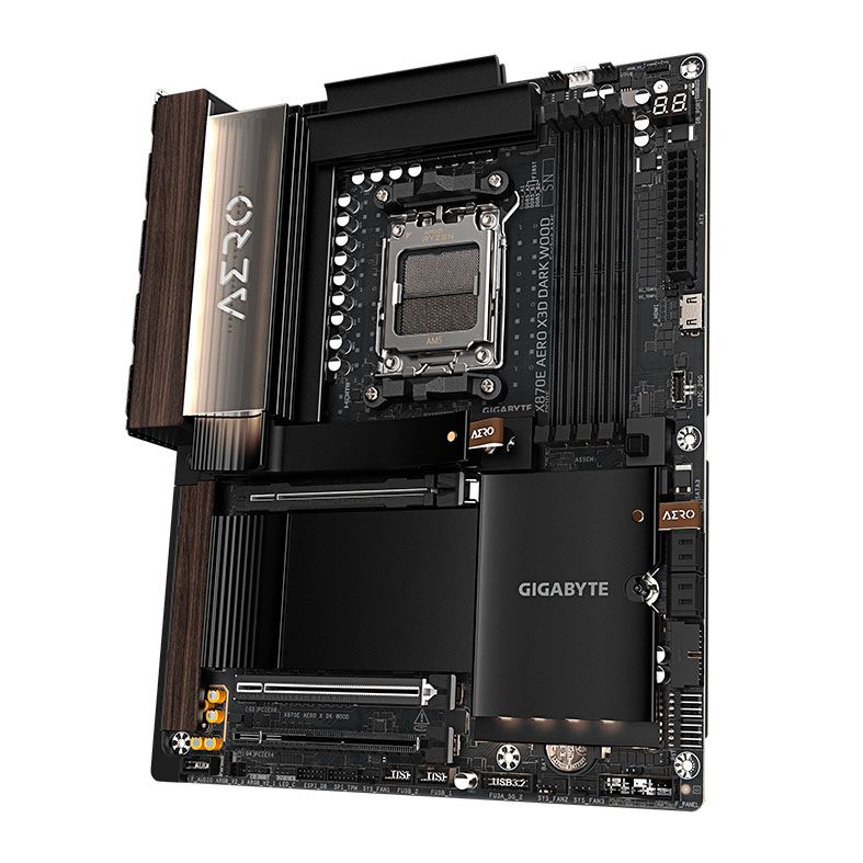 Placa Mae Gigabyte X870E Aero X3D Dark Wood, DDR5, Socket AMD AM5, ATX, Chipset AMD X870E, X870E-AERO-X-DK-WOOD