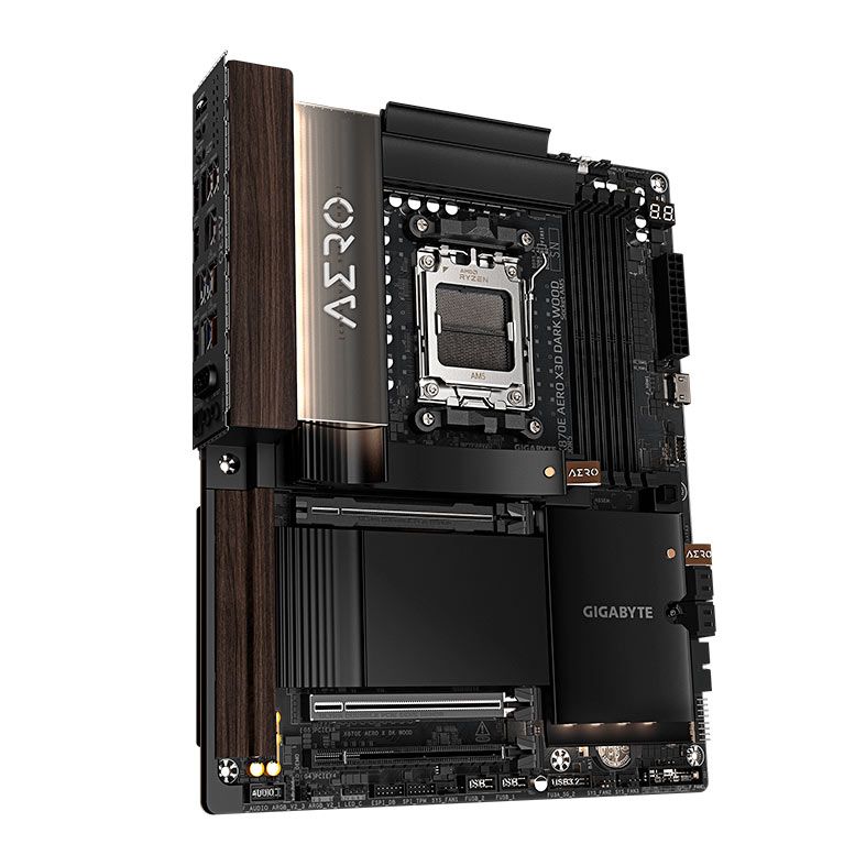Placa Mae Gigabyte X870E Aero X3D Dark Wood, DDR5, Socket AMD AM5, ATX, Chipset AMD X870E, X870E-AERO-X-DK-WOOD