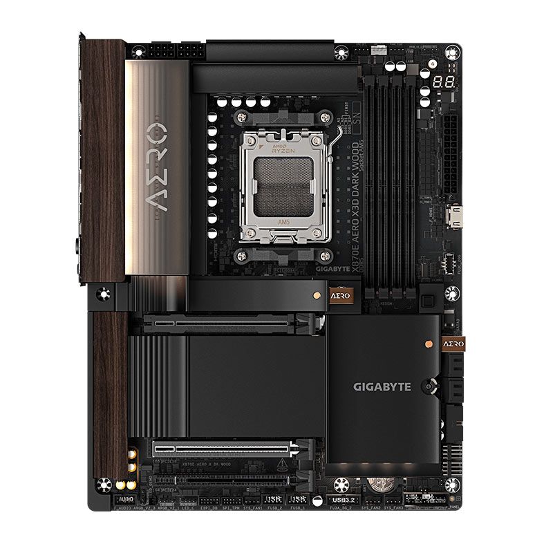 Placa Mae Gigabyte X870E Aero X3D Dark Wood, DDR5, Socket AMD AM5, ATX, Chipset AMD X870E, X870E-AERO-X-DK-WOOD