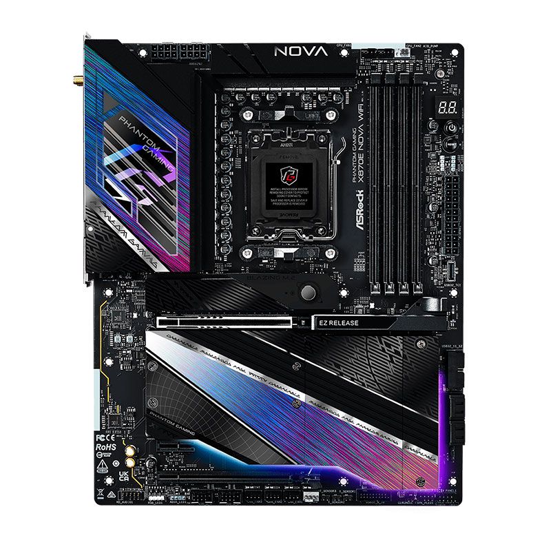 Placa Mae AsRock X870E Nova WiFi Phantom Gaming, DDR5, Socket AM5, ATX, Chipset AMD X870E, X870E-NOVA-WIFI