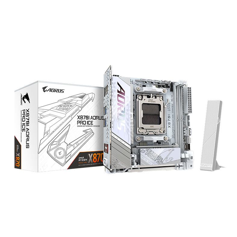 Placa Mae Gigabyte X870I Aorus Pro Ice, DDR5, Socket AMD AM5, Mini