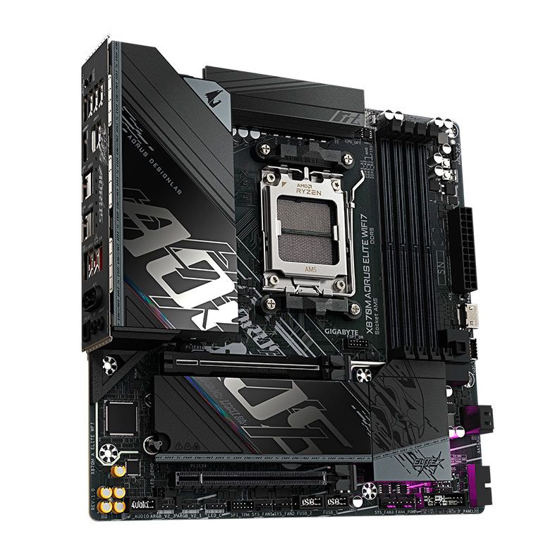 Placa Mae Gigabyte X870M Aorus Elite Wifi7, DDR5, Socket AMD AM5, M-ATX, Chipset AMD X870, X870M-A-ELITE-WF7