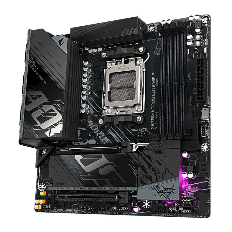 Placa Mae Gigabyte X870M Aorus Elite Wifi7, DDR5, Socket AMD AM5, M-ATX, Chipset AMD X870, X870M-A-ELITE-WF7