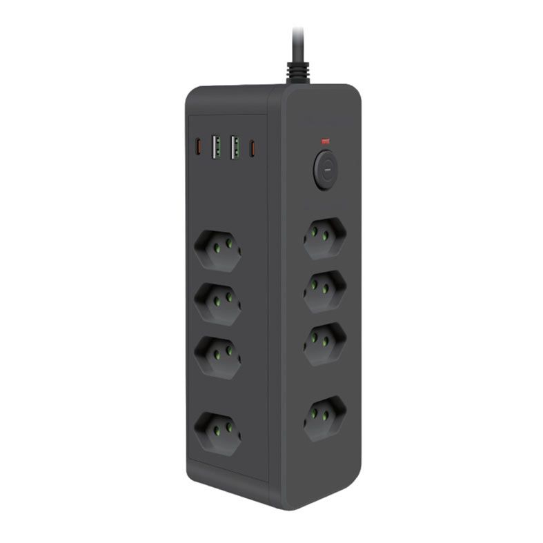 Filtro de Linha X-Cell, 8 Tomadas, 2 Portas USB, 2 Portas USB-C, XC-FL-13