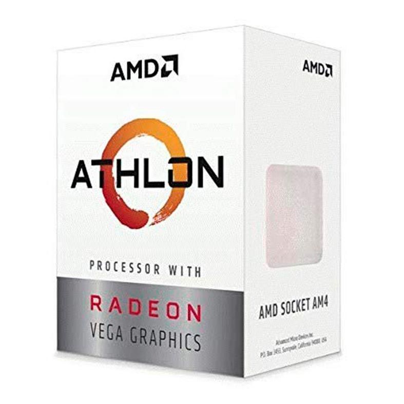 Processador AMD Athlon 240GE, 2-Core, 4-Threads, 3.5GHz, Cache 5MB, AM4, YD240GC6FBBOX