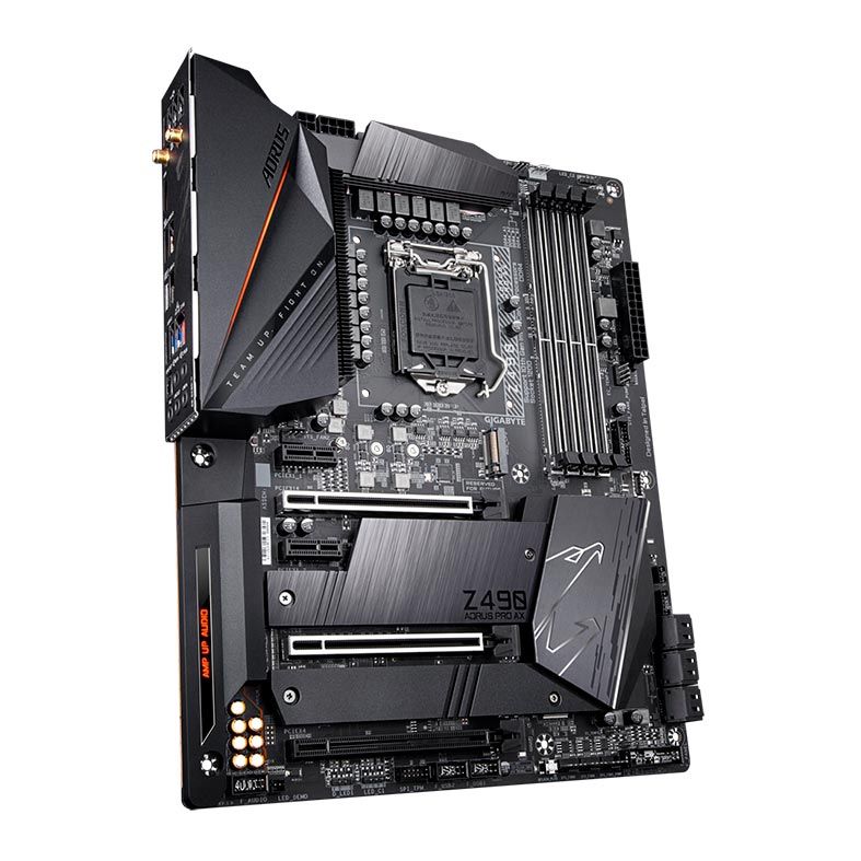 マザーボード GIGABYTE Z490 AORUS PRO AX + i7 10700k Placa Mae Gigabyte Z490 Aorus Pro AX, Wifi, DDR4, Socket LGA1200