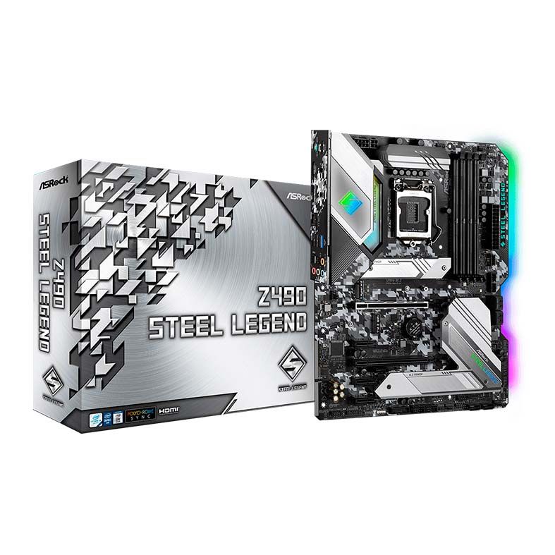 Placa Mae AsRock Z490 Steel Legend DDR4 Socket LGA1200 Chipset Intel Z490