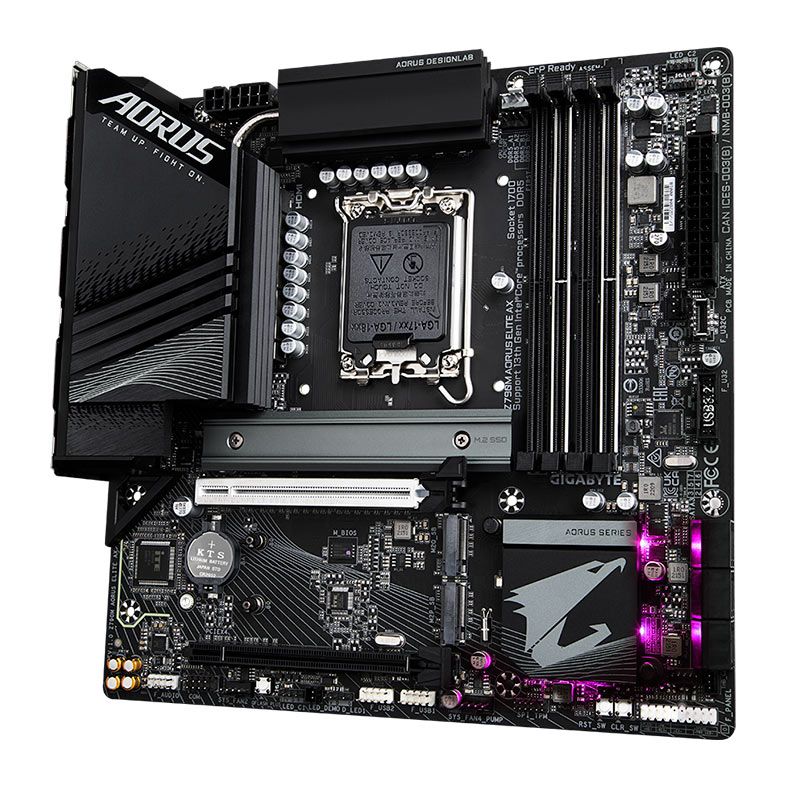 Placa Mae Gigabyte Z790M Aorus Elite AX, WiFi, DDR5, LGA 1700, M-ATX, Chipset Intel Z790, Z790M-AORUS-ELITE-AX