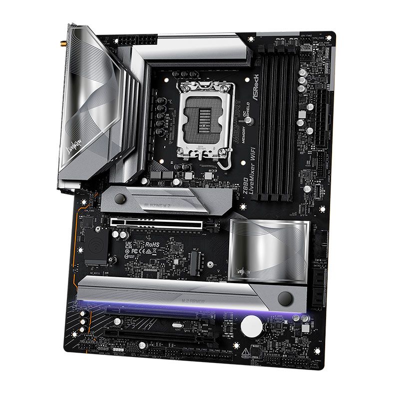 Placa Mae AsRock Z890 LiveMixer WiFi, DDR5, LGA1851, ATX, Chipset Intel Z890, Z890-LIVEMIXER-WIFI