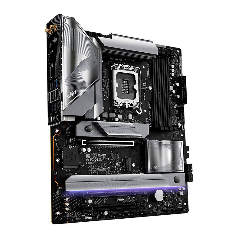 Placa Mae AsRock Z890 LiveMixer WiFi, DDR5, LGA1851, ATX, Chipset Intel Z890, Z890-LIVEMIXER-WIFI