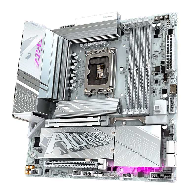 Placa Mae Gigabyte Z890M Aorus Elite WIFI7 ICE, DDR5, LGA 1851, M-ATX, Chipset Intel Z890, Z890M-AORUS-ELITE-WIFI7-ICE