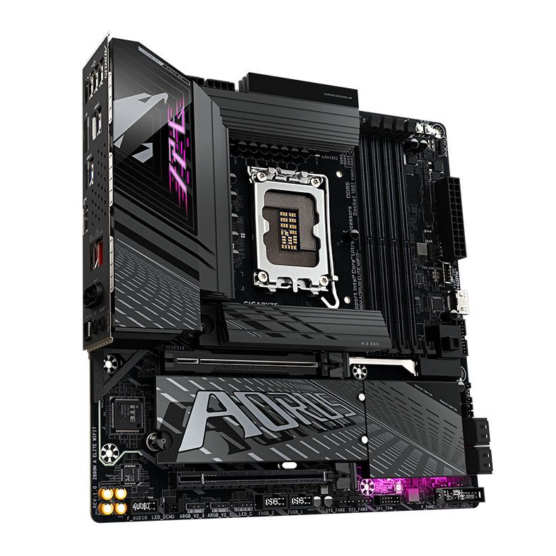 Placa Mae Gigabyte Z890M Aorus Elite WIFI7, DDR5, LGA 1851, M-ATX, Chipset Intel Z890, Z890M-AORUS-ELITE-WIFI7