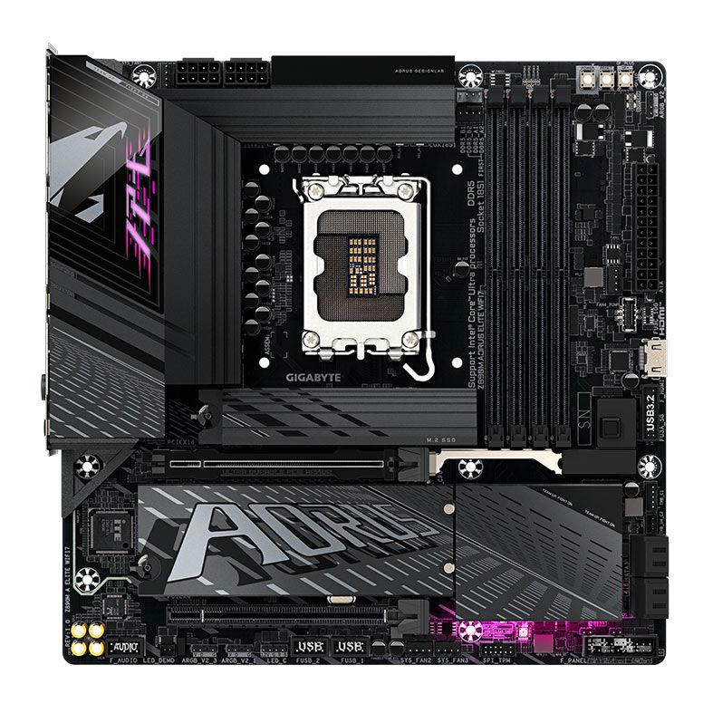 Placa Mae Gigabyte Z890M Aorus Elite WIFI7, DDR5, LGA 1851, M-ATX, Chipset Intel Z890, Z890M-AORUS-ELITE-WIFI7