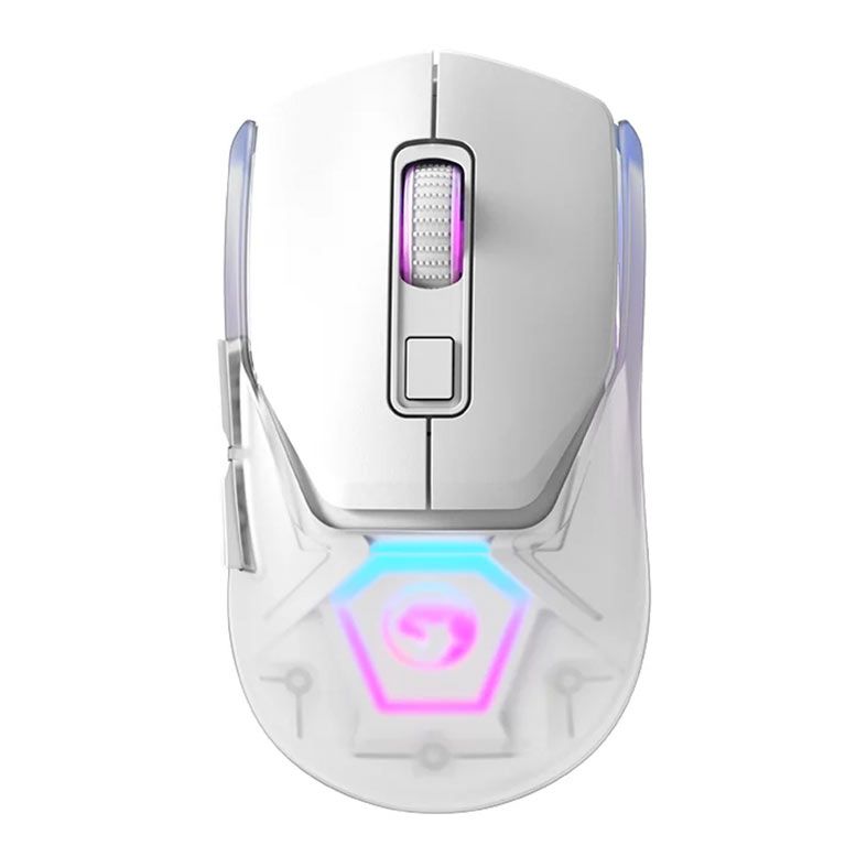 Mouse Gamer Marvo Z Fit Pro G1W, RGB, Wireless, 19000DPI, 7 Botoes, Branco, ZFITPRO-G1W-WH