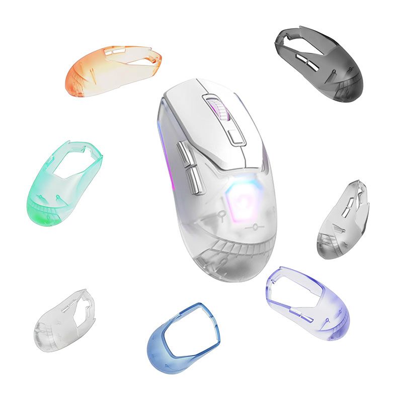 Mouse Gamer Marvo Z Fit Pro G1W, RGB, Wireless, 19000DPI, 7 Botoes, Branco, ZFITPRO-G1W-WH
