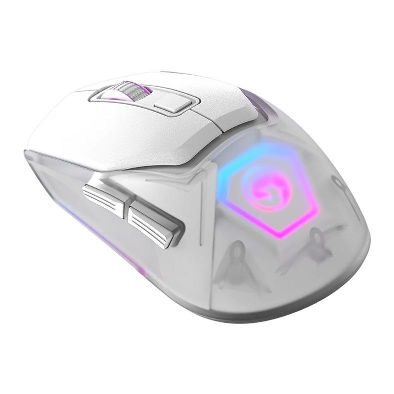 Mouse Gamer Marvo Z Fit Pro G1W, RGB, Wireless, 19000DPI, 7 Botoes, Branco, ZFITPRO-G1W-WH