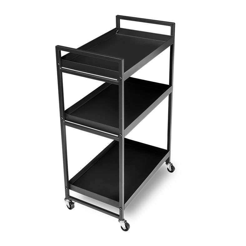 Carrinho Organizador Multiuso Zinnia Allure Slim ZO3, Preto, ZNC-ALLS-BL01