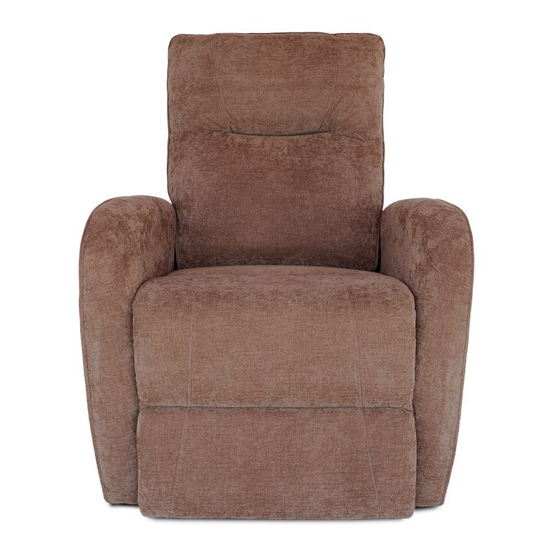 Poltrona Eletrica Reclinavel Zinnia Ambar, Tecido Algodao Chenille, Caramelo Claro, ZNC-AMB-CA01
