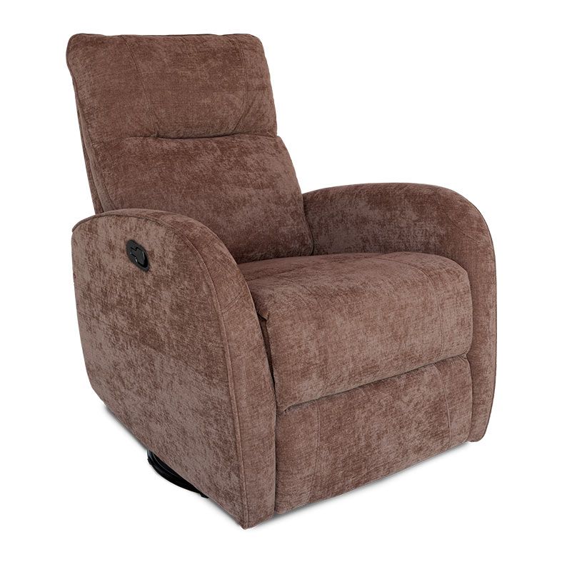 Poltrona Manual Reclinavel Zinnia Ambar, Tecido Algodao Chenille, Caramelo Claro, ZNC-AMB-CA02