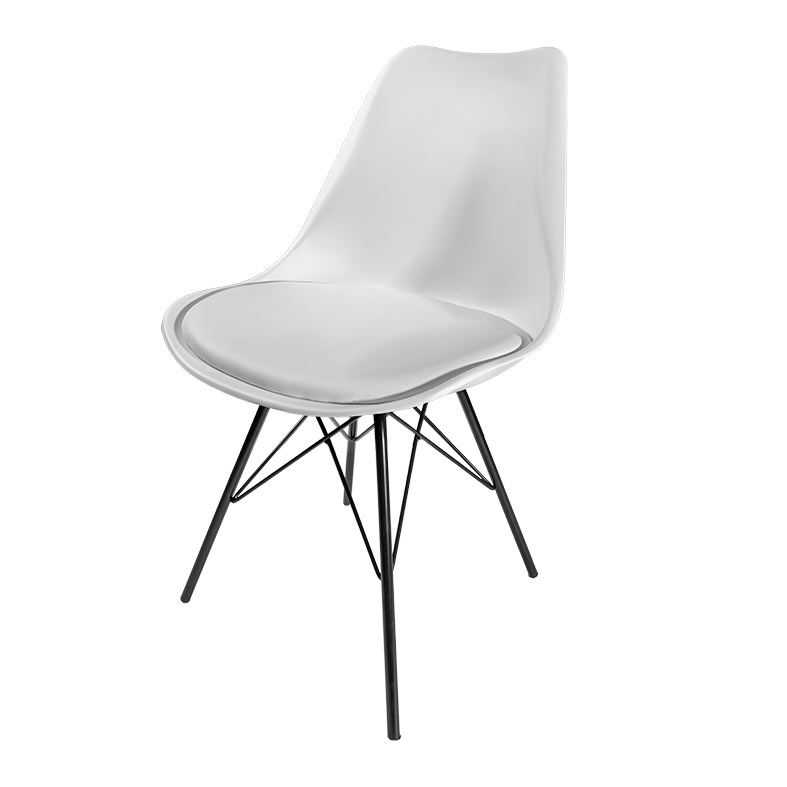 Kit Cadeira Zinnia Eames ZC3 4 unidades, Branco, ZNC-EMS-WT01