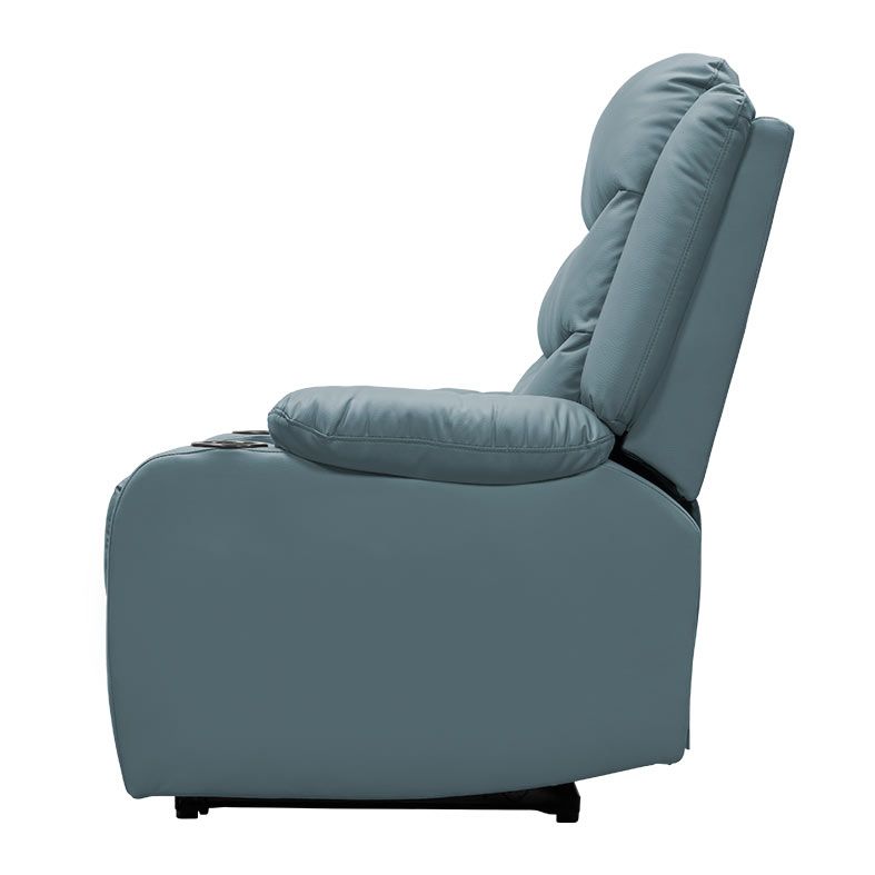 Poltrona Eletrica Reclinavel Zinnia Francis, Corino Anti-Arranhao, Azul, ZNC-FRNC-AZ01