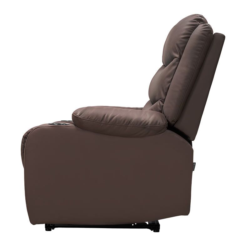 Poltrona Eletrica Reclinavel Zinnia Francis, Corino Anti-Arranhao, Marrom, ZNC-FRNC-MR01