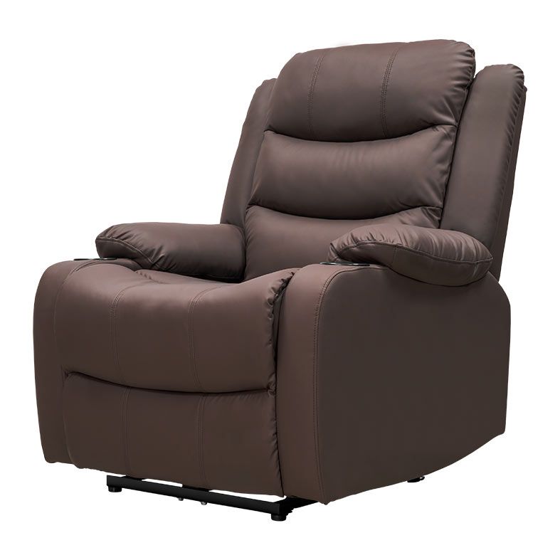 Poltrona Eletrica Reclinavel Zinnia Francis, Corino Anti-Arranhao, Marrom, ZNC-FRNC-MR01