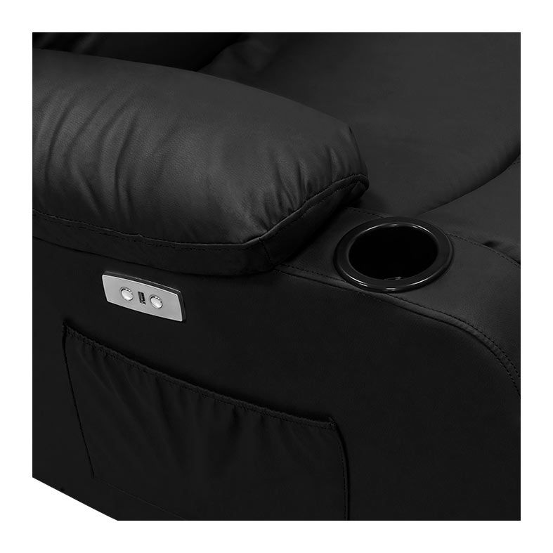 Poltrona Eletrica Reclinavel Zinnia Francis, Corino Anti-Arranhao, Preto, ZNC-FRNC-PT01