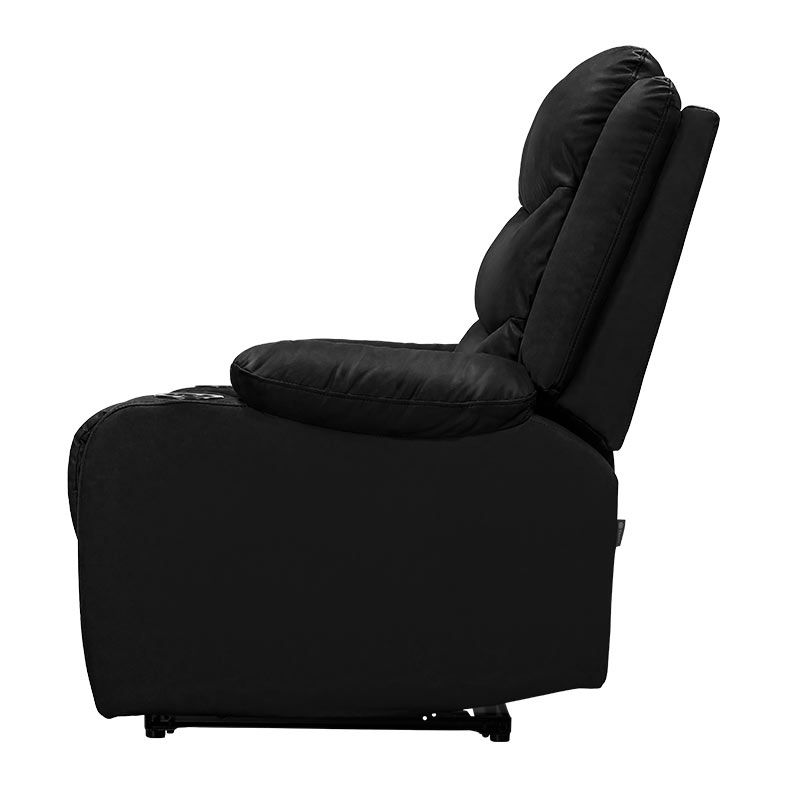 Poltrona Eletrica Reclinavel Zinnia Francis, Corino Anti-Arranhao, Preto, ZNC-FRNC-PT01