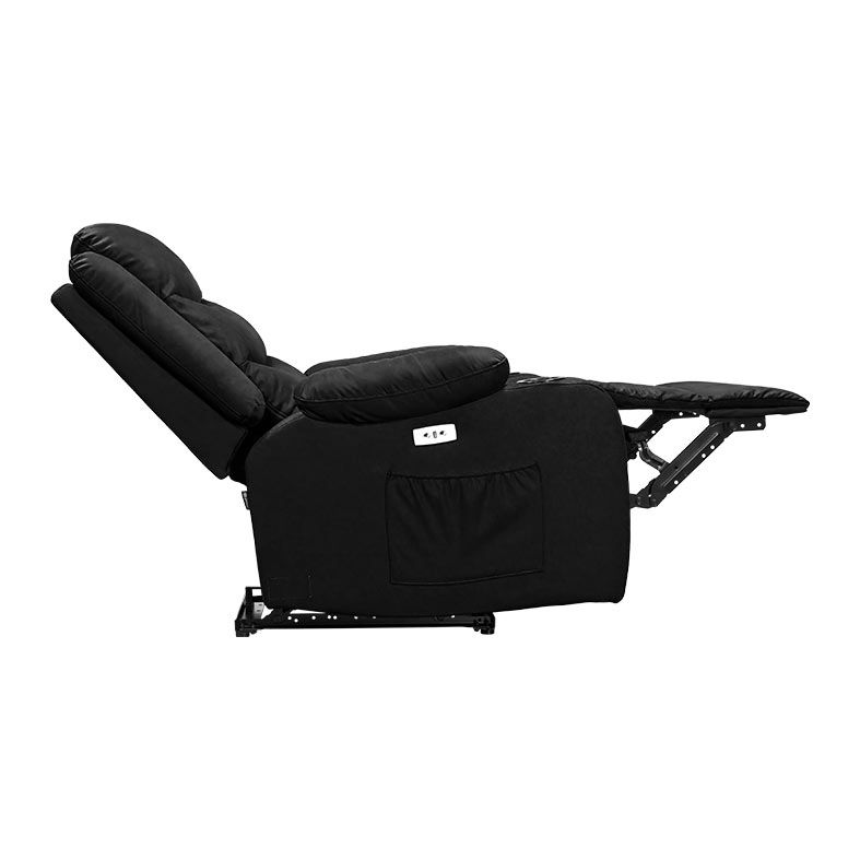 Poltrona Eletrica Reclinavel Zinnia Francis, Corino Anti-Arranhao, Preto, ZNC-FRNC-PT01