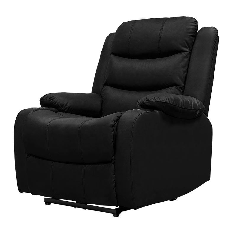 Poltrona Eletrica Reclinavel Zinnia Francis, Corino Anti-Arranhao, Preto, ZNC-FRNC-PT01