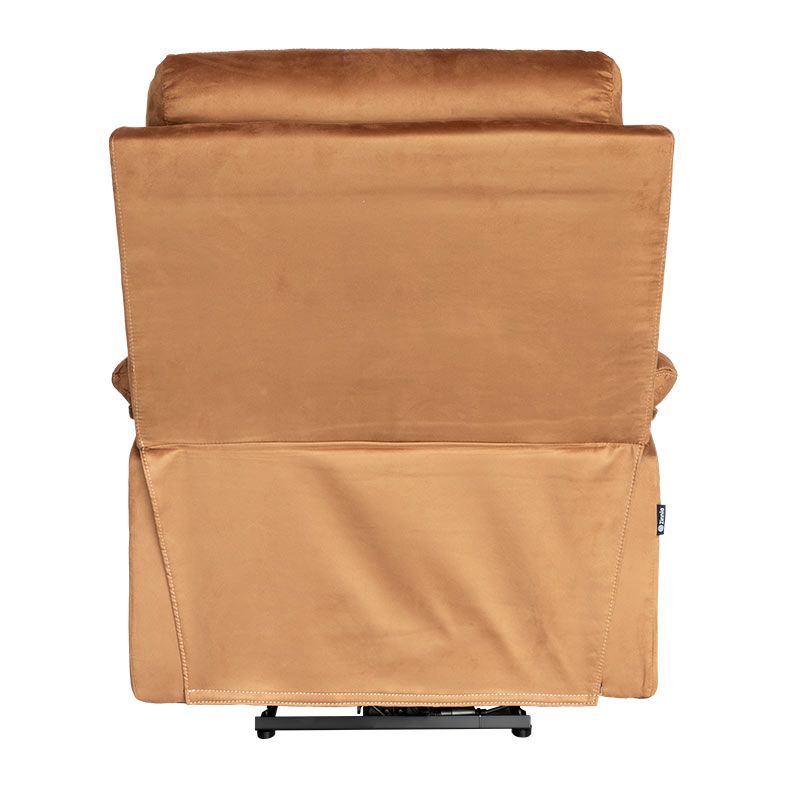 Poltrona Eletrica Reclinavel Zinnia Istanbul, Tecido Suede Chamois, Caramelo, ZNC-ITSB-CA01